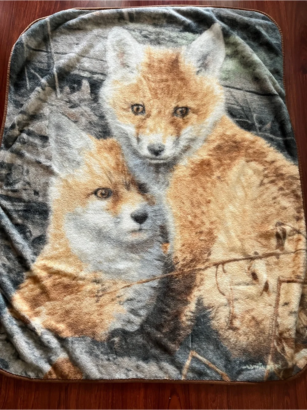 Woodland collection by Loftex James Hautman FOX Throw blanket